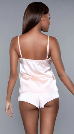 Be Wicked Plus Size Luna Satin Pajama Short Set 11 Be Wicked Plus Size Luna Satin Pajama Short Set -Lingerie Shop BW 1962 blushp back2 2020JUN23576