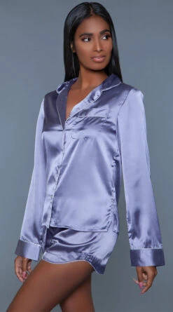 Be Wicked Liz Satin Pajama Short Set -Lingerie Shop BW 2026 side2 2021FEB27467