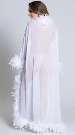 Be Wicked Deluxe White Feather Robe -Lingerie Shop BW BW834W WHITE PS05062019 8