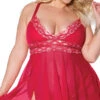 Coquette Plus Size Madly In Love With You Babydoll Set