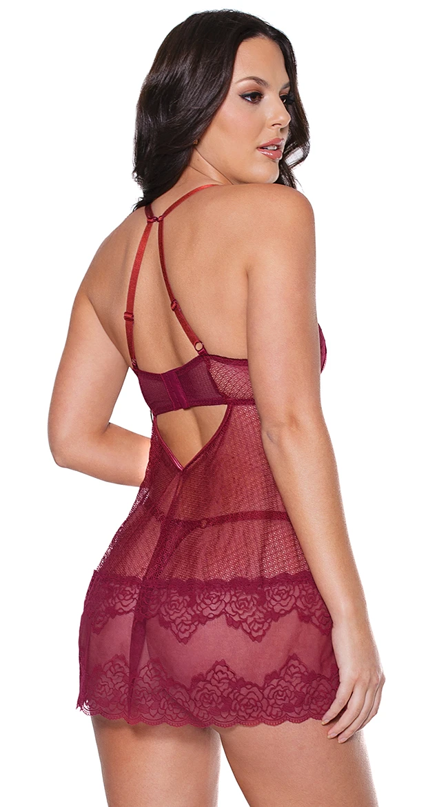 Coquette A Taste Of Red Babydoll Set 3 Coquette A Taste Of Red Babydoll Set - Image 2