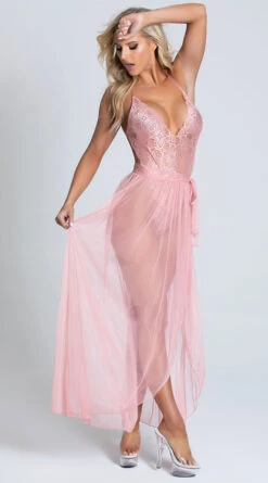 Dreamgirl Mosaic Lace Teddy And Mesh Skirt