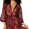 Dreamgirl Burgundy Elegance Robe 1 Dreamgirl Burgundy Elegance Robe -Lingerie Shop DG 12788 Burgundy Front 2023MAY