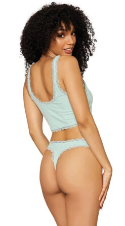 Dreamgirl Mint For Sleep Pajama Set -Lingerie Shop DG 12793 Mint Back 2023MAY