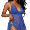 Dreamgirl Deep Blue Love Babydoll Set 2 Dreamgirl Deep Blue Love Babydoll Set -Lingerie Shop DG 12928 Periwinkle Front 2023MAY