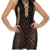 Black Crochet Halter Dress -Lingerie Shop EM 1371 f 2017JulyCollection