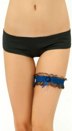 Leg Garters 17 Leg Garters -Lingerie Shop EM 3555 BLUE BLACK PS20130121