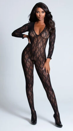 Long Sleeve Lace Bodystocking