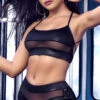 Peek Of Mesh Vinyl Dance Set 2 Peek Of Mesh Vinyl Dance Set -Lingerie Shop ES 2684 Black F 2022APRIL47821