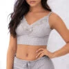 Pinstripe Daydream Pajama Set 2 Pinstripe Daydream Pajama Set -Lingerie Shop ES 7394 Grey Front 2022FEBPO42540
