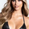 Basic Wet Look Triangle Top -Lingerie Shop ES 9019 TOP BLACK 2 YANDY PS05252021