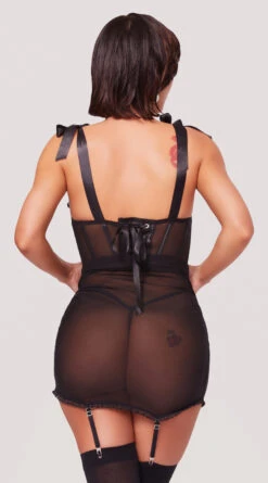 Yandy X Lana Rhoades Eternal Love Affair Bustier Set -Lingerie Shop EY LNA 0014 LANA BUSTIER SKIRT SET BLACK 5646