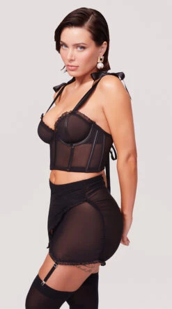 Yandy X Lana Rhoades Eternal Love Affair Bustier Set -Lingerie Shop EY LNA 0014 LANA BUSTIER SKIRT SET BLACK 5658