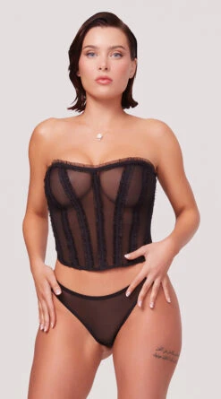 Yandy X Lana Rhoades Love Game Bustier Set -Lingerie Shop EY LNA 0015 LANA BUSTIER PANTY SET BLACK 5412