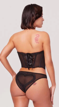 Yandy X Lana Rhoades Love Game Bustier Set -Lingerie Shop EY LNA 0015 LANA BUSTIER PANTY SET BLACK 5438