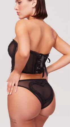 Yandy X Lana Rhoades Love Game Bustier Set -Lingerie Shop EY LNA 0015 LANA BUSTIER PANTY SET BLACK 5451