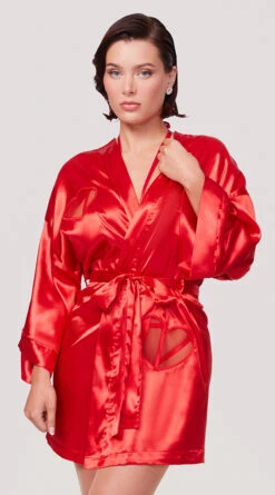 Yandy X Lana Rhoades Sweet Love Satin Robe -Lingerie Shop EY LNA 008 LANA ROBE RED 5080