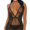 Forplay Fishnet Lace Chemise Set 1 Forplay Fishnet Lace Chemise Set -Lingerie Shop FP 779306 black alt1 lg 2019JAN