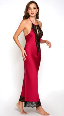 Tess Satin & Lace Nightgown -Lingerie Shop IL 7989 FUCH S 2020DEC28522