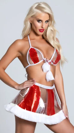 Holographic Vinyl Fur Skirt 11 Holographic Vinyl Fur Skirt -Lingerie Shop JV CH378 CH379 RED 7 PS11102020