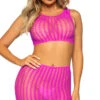 LEG AVENUE Neon Crochet Crop Top And Skirt Set 1 LEG AVENUE Neon Crochet Crop Top And Skirt Set -Lingerie Shop LA 81651 001 029 2022APR47820
