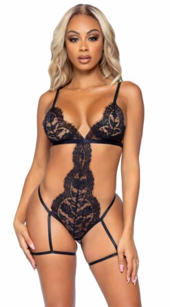 LEG AVENUE Power Play Teddy Set -Lingerie Shop LA 86123 006 001 2021DEC45048