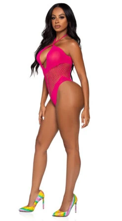LEG AVENUE Hexi Net Neon Bodysuit -Lingerie Shop LA 89296 04 210 2022APR47820