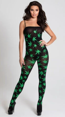 MUSIC LEGS Leaf It To Me Bodystocking