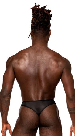 Men's Sassy Lace Open Thong -Lingerie Shop MO 409280 BK Back 2023APRIL