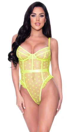 Starlight High Leg Teddy 11 Starlight High Leg Teddy -Lingerie Shop MS M317 LIM Full Length 2023APRIL