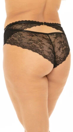 Plus Size Helena Lace Open Back Panty -Lingerie Shop OL 22 11575X BK BACK HR 2021APR31866