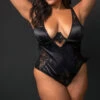 Plus Size Keep A Low Profile Teddy 1 Plus Size Keep A Low Profile Teddy -Lingerie Shop OL 51 11443X BLACK SATIN TEDDY 1 YANDY EDITORIAL PS10052022