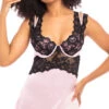 Pink Me Up Chemise Set -Lingerie Shop OL 72 11435 CPKBK FRONT BA 2020NOV25636