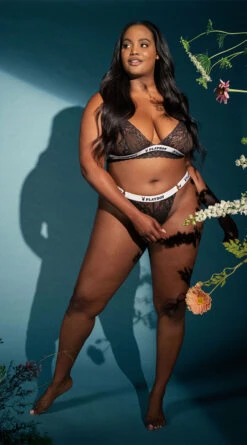 Playboy Plus Size Pleasure Seeker Bra Set -Lingerie Shop PB EY4181X BLACK 1 EDS YANDY PS06292021