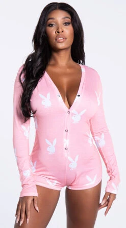 Playboy Lounge Club Romper 37 Playboy Lounge Club Romper -Lingerie Shop PB PBL2014 PNK 2 YANDY PS09232021