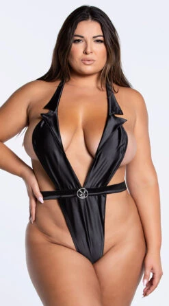 Playboy Plus Size Formal Affairs Satin Teddy