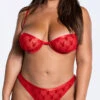 Playboy Plus Size Some Bunny Special Bra Set -Lingerie Shop PB PBL5011X RED 3 YANDY PS10282021