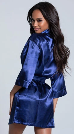 Midnight Satin Robe 25 Midnight Satin Robe -Lingerie Shop PO 260 BLUE 6 PS07162020