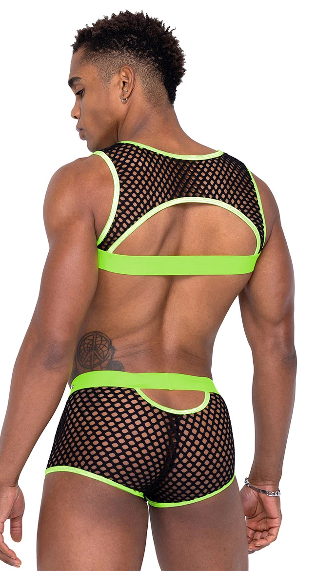 Roma Men's Glow-in-the-Dark Fishnet Trunks 4 Roma Men's Glow-in-the-Dark Fishnet Trunks - Image 2