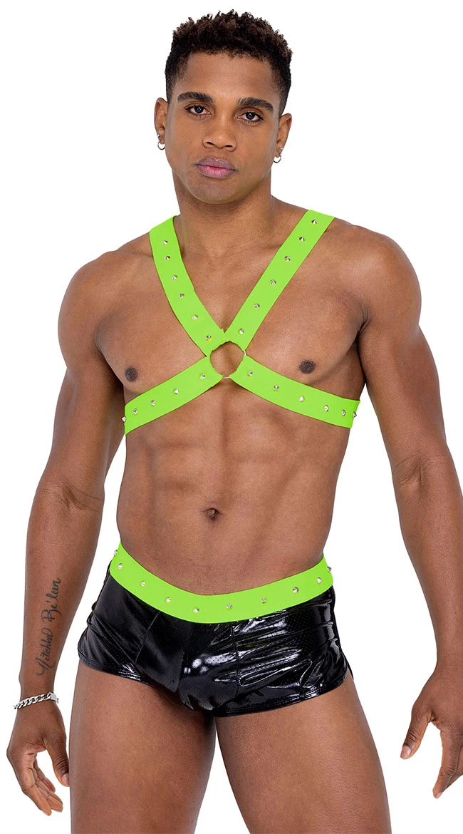 Roma Men's Glow-in-the-Dark Vinyl Runner Shorts 3 Roma Men's Glow-in-the-Dark Vinyl Runner Shorts