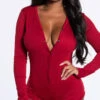 Roma Cozy And Comfy Sweater Romper 2 Roma Cozy And Comfy Sweater Romper -Lingerie Shop RM LI211 RED 3 YANDY PS10202021