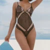 Roma Two-Tone Cross Bodysuit
