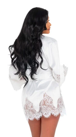 Roma Carolina Dream Satin Robe 23 Roma Carolina Dream Satin Robe -Lingerie Shop RM LI395 Wht B 2022APRIL47919