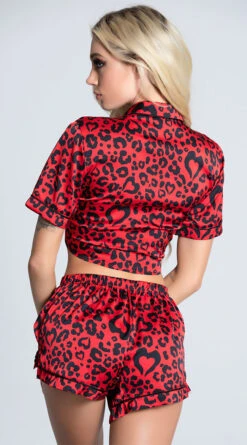 Roma Roaring Love Satin Short Set -Lingerie Shop RM LI433 RED 7 PS12102020