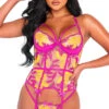 Roma Orchid And Mango Embroidered Bustier Set 2 Roma Orchid And Mango Embroidered Bustier Set -Lingerie Shop RM LI521 2022APRIL47919