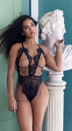 Roma Femme Fatale Plunge Teddy -Lingerie Shop RM LI552 ED2 2023JAN54288