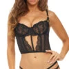 Rene Rofe Retro Lover Longline Bra Set -Lingerie Shop RR 328797 BLK FRONT 5 2023MAY