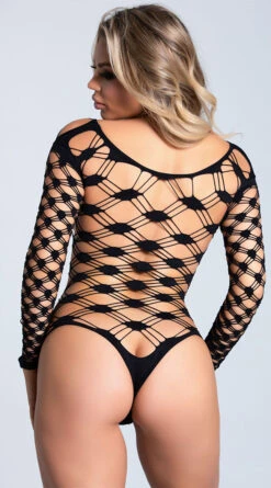 Lola Net Your Bae Bodysuit -Lingerie Shop RV AB6112 BK 8 YANDY PS02042021