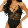 Don't Rush Me Teddy -Lingerie Shop SO SS1051 frt Black 2022JAN37095