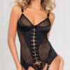 Ivy Geo Lace Bustier Set 1 Ivy Geo Lace Bustier Set -Lingerie Shop ST 11109 BLK F 2020APR19375